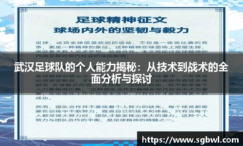武汉足球队的个人能力揭秘：从技术到战术的全面分析与探讨